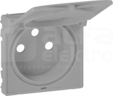 VALENA LIFE 2P+Z IP21 aluminium Plakietka gniazda