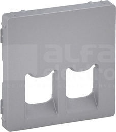 VALENA LIFE 2xRJ45 aluminium Plakietka gniazda komputerowego