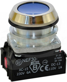 NEF30-Kn 2Y niebieski Przycisk sterowniczy kryty