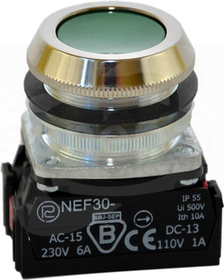 NEF30-Kz 2Y zielony Przycisk sterowniczy kryty