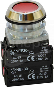 NEF30-Kc 3Y czerwony Przycisk sterowniczy kryty