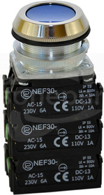 NEF30-Kn 6X niebieski Przycisk sterowniczy kryty