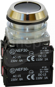 NEF30-Ks X3Y czarny Przycisk sterowniczy kryty