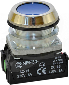 NEF30-Kn XY niebieski Przycisk sterowniczy kryty