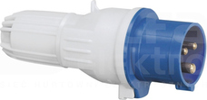 16A 2P+Z 230V IP44 Wtyczka z przepustem