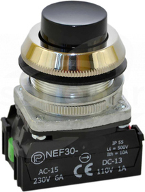 NEF30-Ws XY czarny Przycisk sterown.powrotny