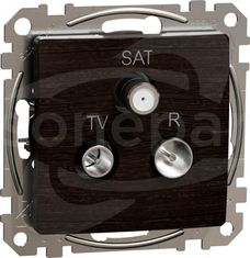 SEDNA ELEMENTS 4dB wenge Gniazdo R/TV/SAT końcowe