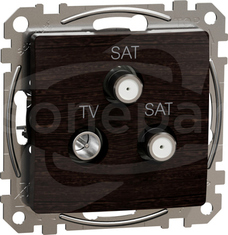 SEDNA ELEMENTS 4dB wenge Gniazdo TV/SAT/SAT końcowe