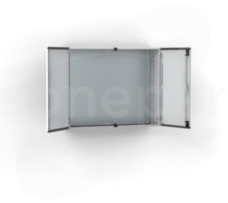 1200x1000x300 2-drzwiowa IP55 szafa naścienna z płytą montażową