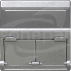 CONNECT aluminium Płytka teleinformatyczna K45 2x