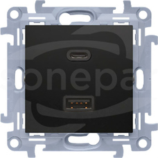 Simon10 USB czarny mat Ładowarka
