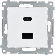 SIMON54 USB C+A 30W Biały Ładowarka 2XUSB