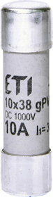 CH10x38 gPV 10A Wkładka topikowa cylindryczna (PV)