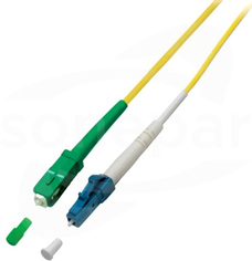 SC/APC-LC/PC simplex SM 9/125 1m Patchcord jednomodowy