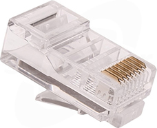 RJ45 UTP kat.6  (100szt) Wtyk na kabel okrągły