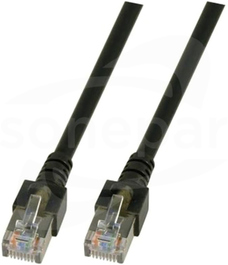 SF/UTP kat. 5e PVC CCA czarny 0,5m Patchcord securityNET miedziany