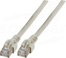 SF/UTP kat.5e PVC CCA szary 0,25m Patchcord securityNET miedziany