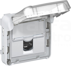 PLEXO55 1xRJ45 kat.5e UTP IP55 szary Gniazdo komputerowe
