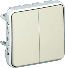 PLEXO55 IP55 biały Mechanizm przycisku dwubiegunowy