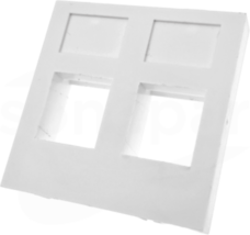 45x45 2xRJ45 płaski biały Adapter płaski