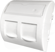 45x45 2xRJ45 Adapter z klapką