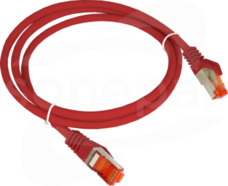 S/FTP kat.6A LSOH 0,5m czerwony Patchcord