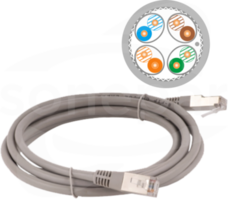 S/FTP kat.6A LSOH 5,0m szary Patchcord