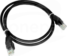 UTP kat.5e 0,25m czarny Patchcord