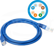 UTP kat.5e 5,0m niebieski Patchcord