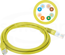 UTP kat.5e 0,5m żółty Patchcord