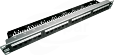 1U 19" UTP kat.6A 24 porty LSA Patch panel RJ45