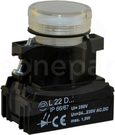 L22b 24V bezbarwny Lampka sygnalizacyjna