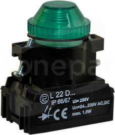 L22Wz 24V zielony Lampka sygnalizacyjna