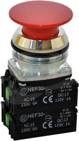 NEF30-D2X2Y/W3 czerwony Przycisk dłoniowy