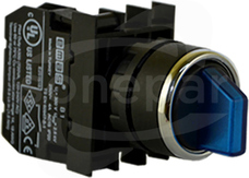 B100SL20M 1NO 0-1 100-250V nieb Przycisk pokrętny podśw.stabilny