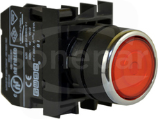 B200FK 1NC czerwony Przycisk kryty stabilny