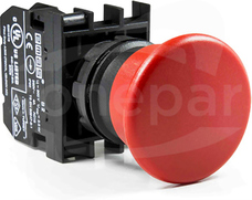 B200MK 1NC grzybek 40mm czerwony Przycisk dłoniowy powrotny