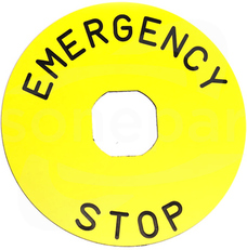 BET90A EMERGENCY Tabliczka opisowa
