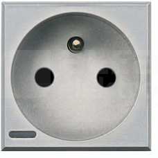 AXOLUTE 2P+Z 16A aluminium Gniazdo