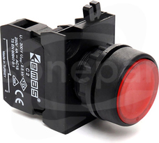 CP102DK 1NO+1NC czerwony Przycisk kryty