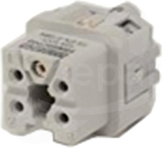 T0-EB005CP00  4-pin+PE 10A Wsad żeński do pokrywy metalowej