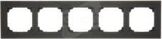 SIMON55 Inox czarny Ramka 5-krotna metalowa