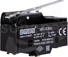 MN1KIM1 1xCO Mikroprzełącznik krótka dźwignia metalowa