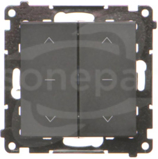 SIMON55 10AX czarny mat Przycisk roletowy podwójny