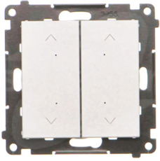 SIMON55 10AX aluminium mat Łącznik/przycisk roletowy podwójny