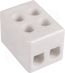 CPO 2-2.5 biały Złączka gwintowa porcelanowa