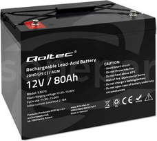 12V 80Ah AGM bezobsługowy Akumulator