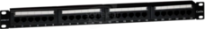 19" 24xRJ45 UTP kat.5e (1U) z półką Panel krosowy