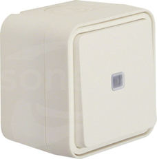 W.1 biały IP55 Łącznik uniwersalny kompletny z podświet