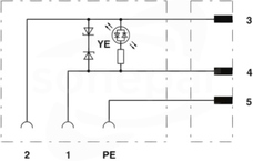 SAC-3P-MS/ 1,0-PUR/BI-1L-Z SCO Kabel czujnika/urządzenia wykonawczego